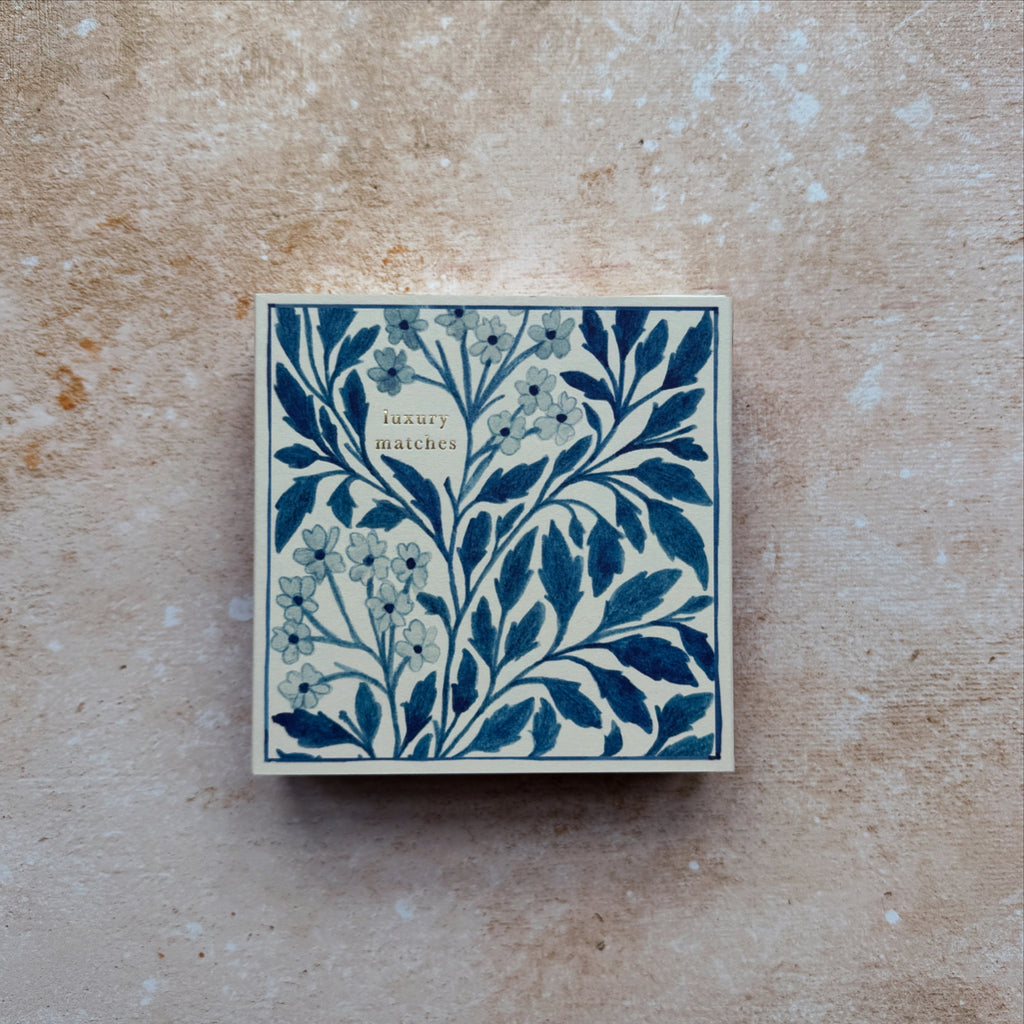 Blue Floral Match Box